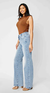 Jenny Front Yoke Light Wash Denim Jeans