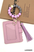 Load image into Gallery viewer, Beaded Bracelet Keychain Card Holder Wallet