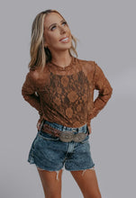 Load image into Gallery viewer, Roses Lace Top - Carmel