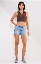 Load image into Gallery viewer, High Rise Ultra Stretch Shorts - Sneak Peek Denim