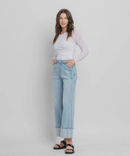 Load image into Gallery viewer, Kris Seamed Cuffed Baggy Wide Leg Jeans