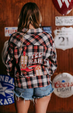 Load image into Gallery viewer, Yee Haw Acid Washed Plaid Flannel Shirt