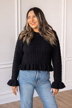 Load image into Gallery viewer, Bring The Warmth Sweater In Black