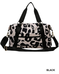 Leopard Print Weekender Travel Duffle Bag