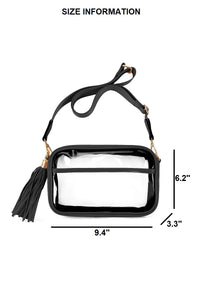 Stadium Approved Clear PU Crossbody Bag