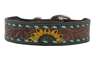 Scenic Hand-Tooled Leather Dog Collar *X-Large*