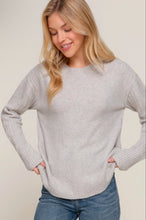 Load image into Gallery viewer, Long Sleeve Mock Neck Raised Seam Sweater