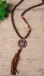 Wild Wild West Rainbow Squash Blossom Necklace