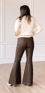 Rustic Elegance Leather Bellbottoms