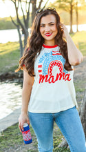 Load image into Gallery viewer, Mama Patriotic Rainbow Top