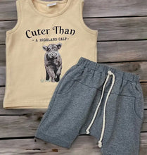 Load image into Gallery viewer, Cuter Than A Highland Calf 2 Piece Set For Boys