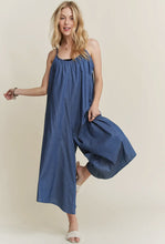 Load image into Gallery viewer, Wide Leg Chambray Cami Jumpsuit