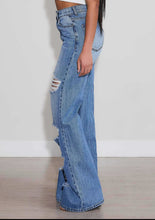 Load image into Gallery viewer, High-Rise Distressed Wide Leg Jeans