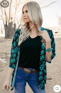 Touch Of Turquoise Cardigan