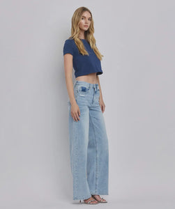 High Rise Super Wide Leg Jeans