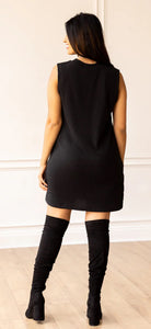 Bare Elegance Black Sleeveless Sweater Dress