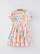 Load image into Gallery viewer, Colorful Bow Print Ruffles Girls Dress