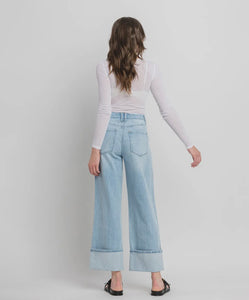 Kris Seamed Cuffed Baggy Wide Leg Jeans