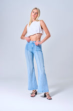 Load image into Gallery viewer, High Rise Ultra Stretch Flare with Center Seams - Sneak Peek Denim