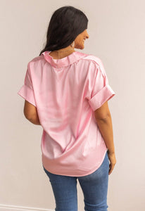 *Restock* Silk Elegance Pink Top