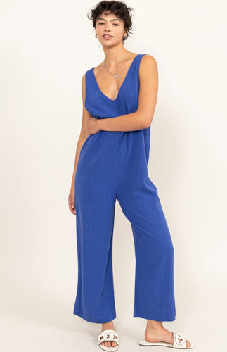 Linen Sleeveless Jumpsuit