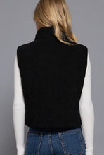 Load image into Gallery viewer, High Neck Inner Faux Fur Zip Up Corduroy Puffer Vest