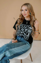 Load image into Gallery viewer, Check It Black Embroidery Top