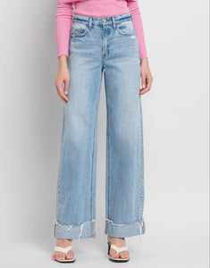 Kris 2 Cuffed Baggy Wide Leg Jeans