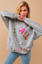 Load image into Gallery viewer, Sequin Embellished Y&#39;all Graphic Sweatshirt