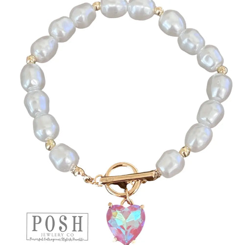 Freshwater Pearl Toggle Clasp Bracelet