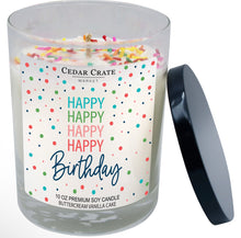 Load image into Gallery viewer, Happy Happy Happy Happy Birthday | 100% Soy Candle