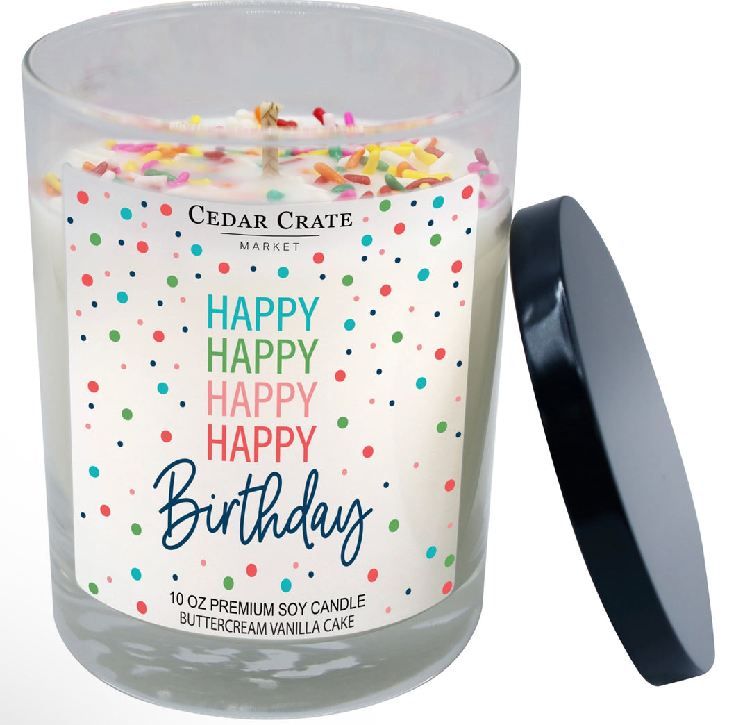 Happy Happy Happy Happy Birthday | 100% Soy Candle