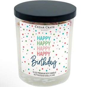 Happy Happy Happy Happy Birthday | 100% Soy Candle