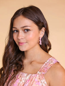 Bloom Pink Hoop Earrings