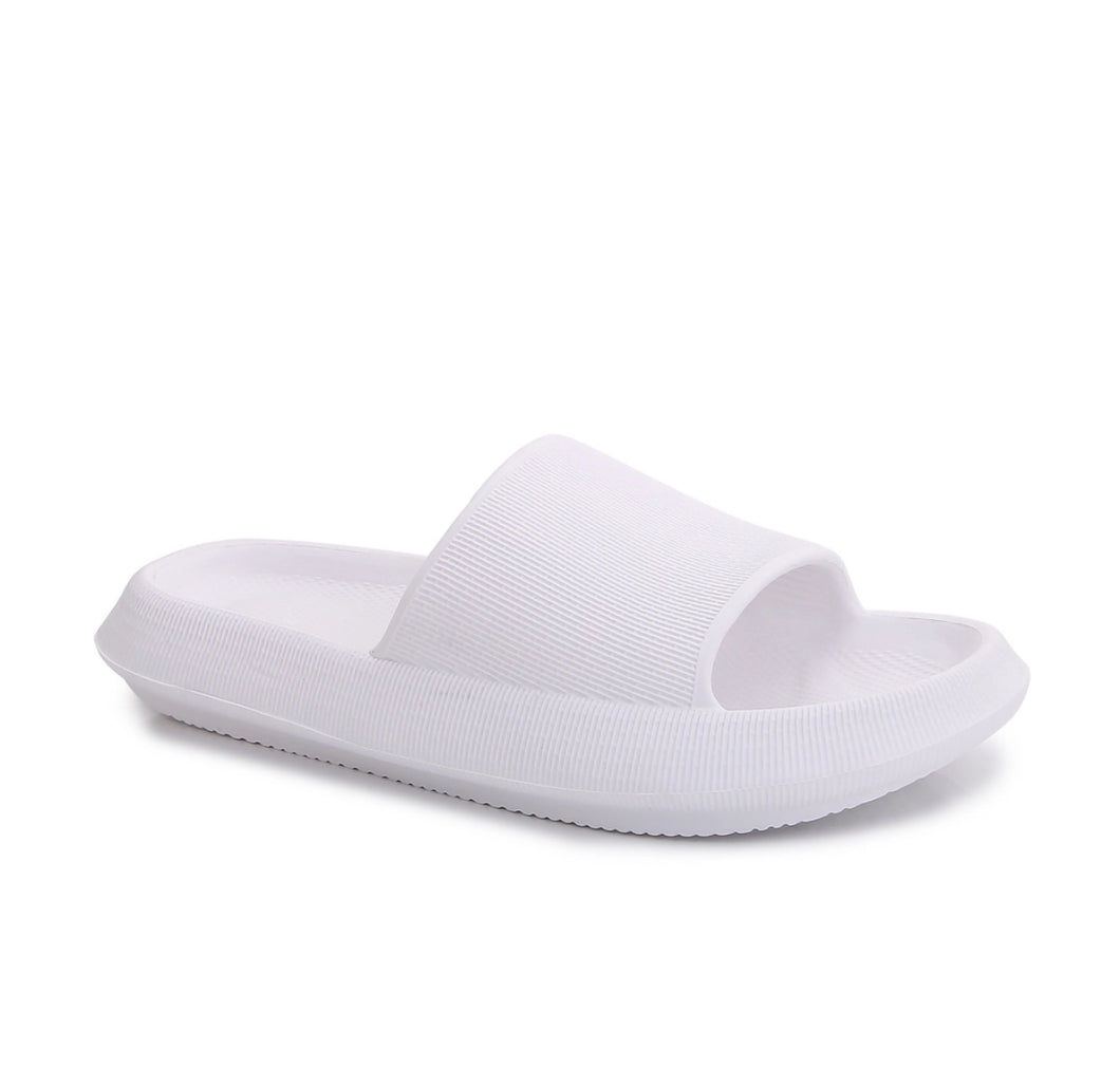 Women Comfy Open Toe Rubber Platform Slides Slipper