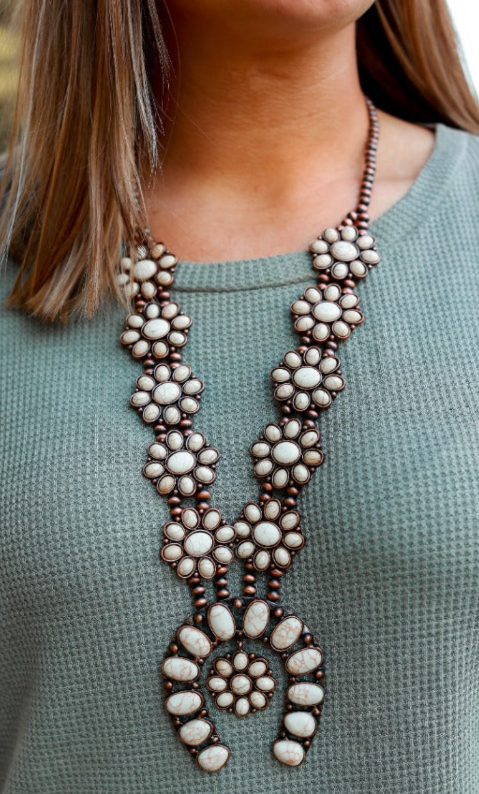 Let's Go To The Stockyards Squash Blossom Necklace