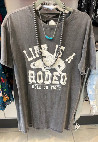 Life’s A Rodeo Mineral Washed Tshirt Dress