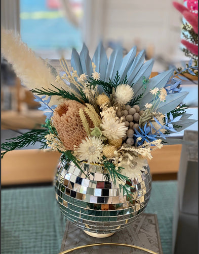 Wintery Mix Color Disco Ball Arrangement - 6