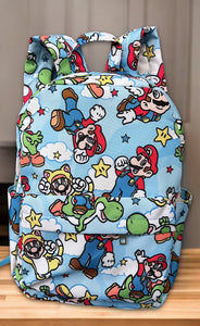 Blue Cloud Character Printed Medium Size Kids' Backpack