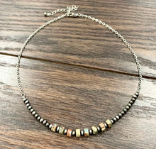 Load image into Gallery viewer, Earth Tone Colored Gemstone Choker Necklace