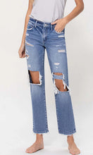 Load image into Gallery viewer, Mid Rise Crop Straight Jeans