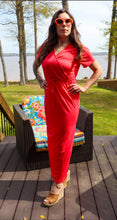 Load image into Gallery viewer, Fly Away Side Slit Maxi Dress/Coral