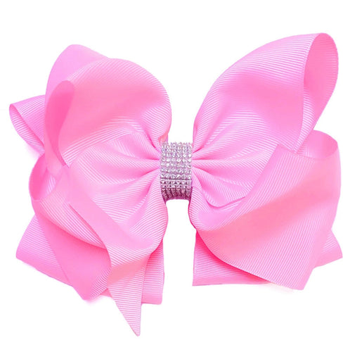 Tulip Rhinestone Hair Bow 7.5 