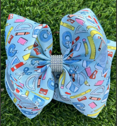 Back To School Double Layer Hair Bow