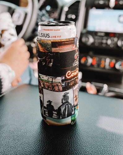 Cowboy Collage Tall Coozie