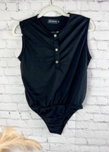 Load image into Gallery viewer, Two Steppin&#39; Sleeveless Henley Bodysuit