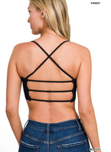 Load image into Gallery viewer, Seamless Ribbed 3-Strap &amp; Cross Back Bralettes With Removable Bra Pads