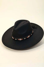 Load image into Gallery viewer, Boho Tribal Pattern Strap Fedora Hat