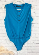 Load image into Gallery viewer, Two Steppin&#39; Sleeveless Henley Bodysuit