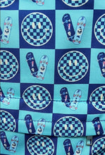 Load image into Gallery viewer, Blue Checker Skateboard Backpack
